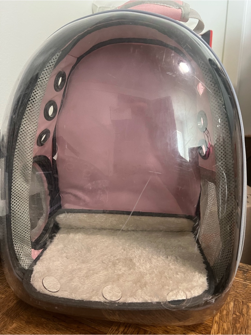 Pink Bubble Pet Carrier Backpack by